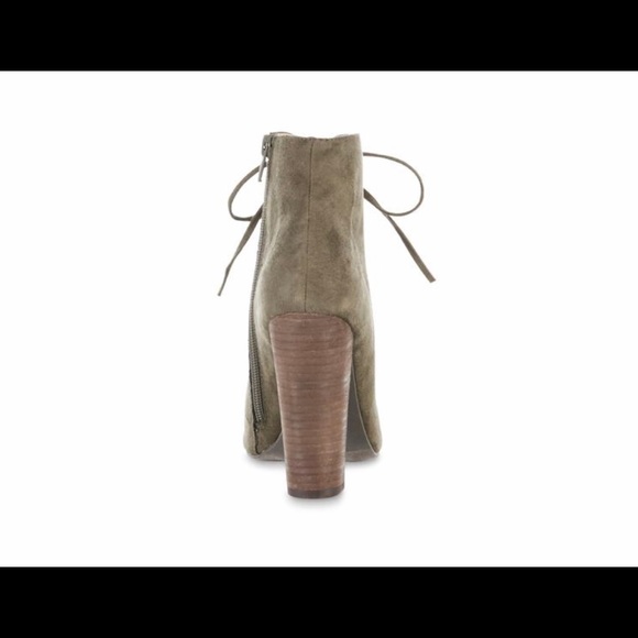 olive green lace up booties